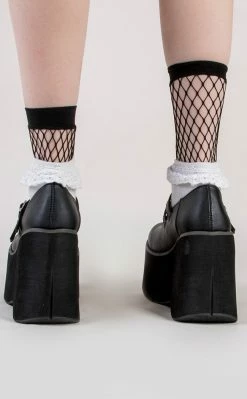 Demonia KERA-08 Black Vegan Leather Platform Mary Janes (Au Stock) Shoes