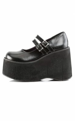 Demonia KERA-08 Black Vegan Leather Platform Mary Janes (Au Stock) Shoes