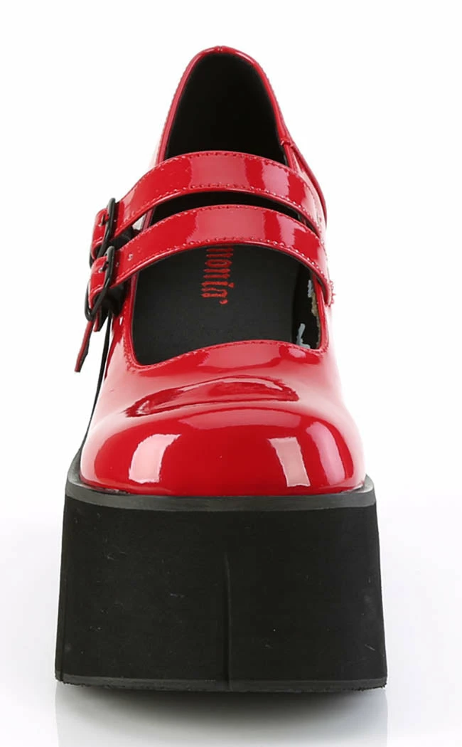 Demonia KERA-08 Red Patent Platform Mary Janes 4 Demonia KERA-08 Red Patent Platform Mary Janes