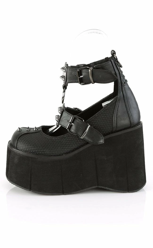Demonia KERA-12 Black Vegan Leather Platform Mary Janes 7 Demonia KERA-12 Black Vegan Leather Platform Mary Janes
