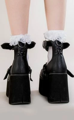 Demonia KERA-12 Black Vegan Leather Platform Mary Janes 15 Demonia KERA-12 Black Vegan Leather Platform Mary Janes