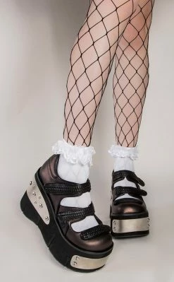 Demonia Shoes KERA-13 Pewter Platform Mary Janes 9 Demonia Shoes KERA-13 Pewter Platform Mary Janes