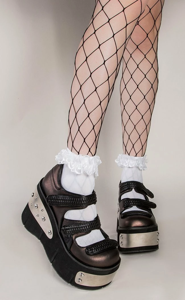 Demonia Shoes KERA-13 Pewter Platform Mary Janes 4 Demonia Shoes KERA-13 Pewter Platform Mary Janes