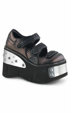 Demonia Shoes KERA-13 Pewter Platform Mary Janes 10 Demonia Shoes KERA-13 Pewter Platform Mary Janes