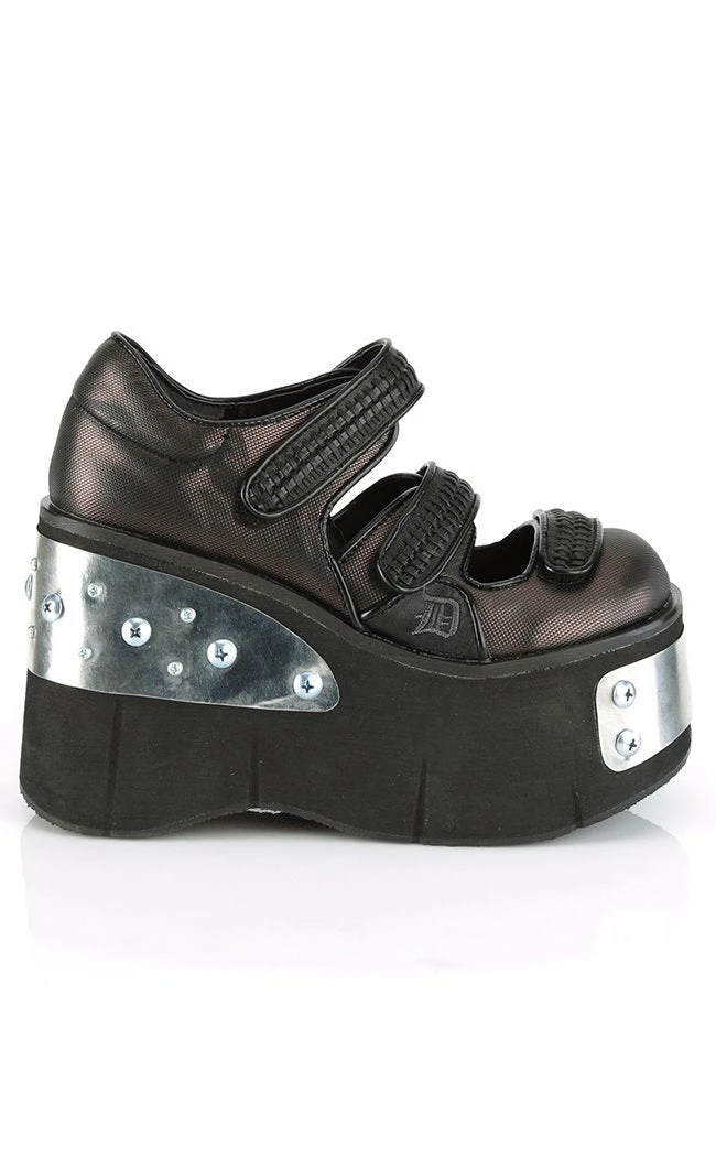 Demonia Shoes KERA-13 Pewter Platform Mary Janes 7 Demonia Shoes KERA-13 Pewter Platform Mary Janes
