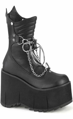 Demonia KERA-130 Black Platform Wedge Boots (Au Stock)