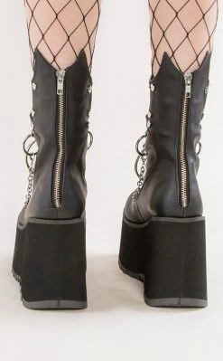 Demonia KERA-130 Black Platform Wedge Boots (Au Stock)