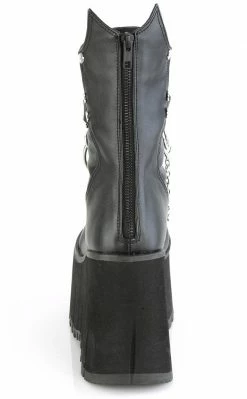 Demonia KERA-130 Black Platform Wedge Boots