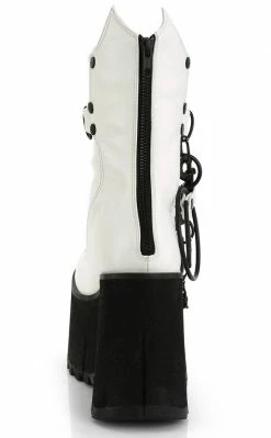 Demonia Platform Shoes KERA-130 White Platform Wedge Boots