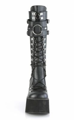 Demonia KERA-200 Black Knee High Platform Boots Shoes