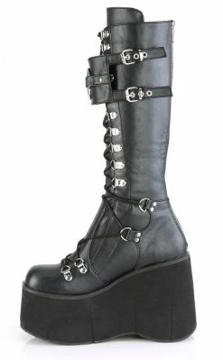 Demonia KERA-200 Black Knee High Platform Boots Shoes