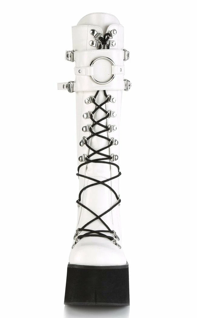 Demonia KERA-200 White Knee High Platform Boots (Au Stock) Shoes 4 Demonia KERA-200 White Knee High Platform Boots (Au Stock) Shoes