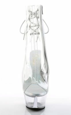 Pleaser Pole Shoes KISS-1016C Clear Ankle Boots