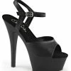 Pleaser KISS-209 Black Faux Leather Heels