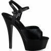 Pleaser Pole Shoes KISS-209 Black Leather Heels