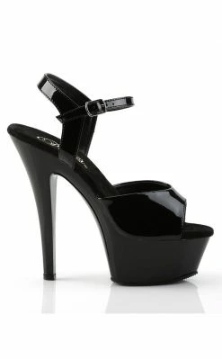 Pleaser KISS-209 Black Patent Heels Pole Shoes