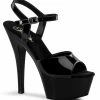 Pleaser KISS-209 Black Patent Heels Pole Shoes