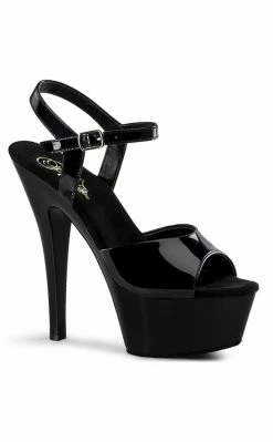 Pleaser KISS-209 Black Patent Heels Pole Shoes