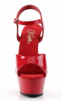 Pleaser KISS-209 Red Patent Heels Pole Shoes