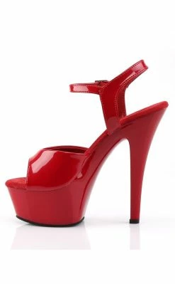 Pleaser KISS-209 Red Patent Heels Pole Shoes
