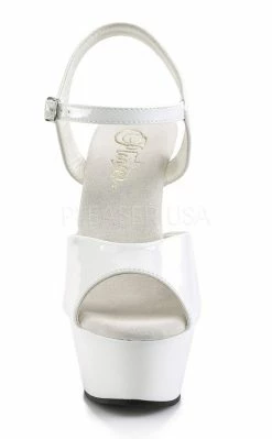 Pleaser KISS-209 White Patent Heels Pole Shoes