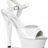 Pleaser KISS-209 White Patent Heels Pole Shoes