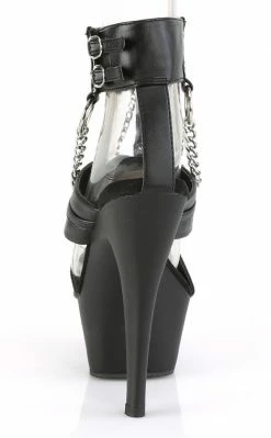Pleaser KISS-261 Black Strappy Chains Heels