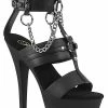 Pleaser KISS-261 Black Strappy Chains Heels