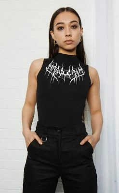 Mary Wyatt Kara High Neck Crop Clothing