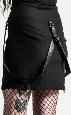 Killstar Clothing Katy Coffin Mini Skirt | Black