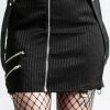 Killstar Clothing Katy Coffin Mini Skirt | Pinstripe 1 Killstar Clothing Katy Coffin Mini Skirt | Pinstripe