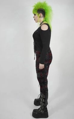 Punk Rave Kenning Velvet Leggings | Plus Size Clothing 9 Punk Rave Kenning Velvet Leggings | Plus Size Clothing