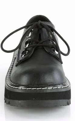 Demonia LILITH-99 Black Vegan Leather Oxford Lace Up Shoe Shoes
