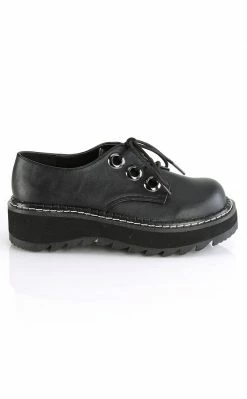 Demonia LILITH-99 Black Vegan Leather Oxford Lace Up Shoe Shoes