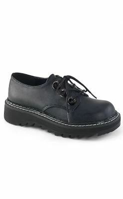 Demonia LILITH-99 Black Vegan Leather Oxford Lace Up Shoe Shoes