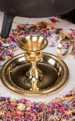 Candles New Arrivals Languid Flicker Candle Holder | Brass 11 Candles New Arrivals Languid Flicker Candle Holder | Brass