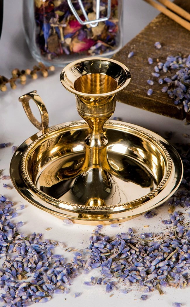 Candles New Arrivals Languid Flicker Candle Holder | Brass 3 Candles New Arrivals Languid Flicker Candle Holder | Brass