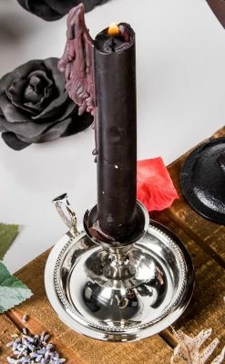 Candles New Arrivals Languid Flicker Candle Holder | Silver 9 Candles New Arrivals Languid Flicker Candle Holder | Silver