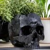 Sarah Mudle Home & Gifts Large Skull Planter | Black