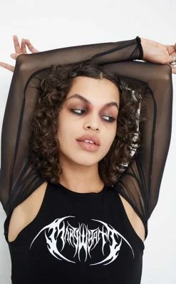 Mary Wyatt Lealu Mesh Shrug Top