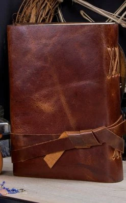 Occult Books Leather Book Of Shadows Skull Cut Out Books & Stationery