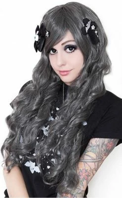 Rockstar Wigs Lily Long Grey & Silver Wavy Wig Beauty