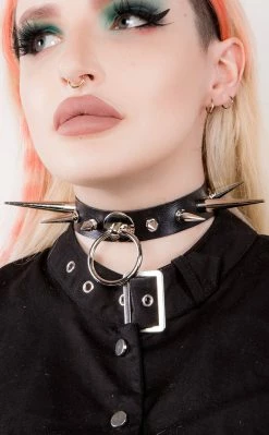 Cold Black Heart Living Dread Spiked Choker