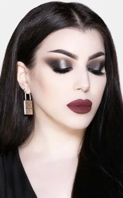 Killstar Locked Away Earrings Accessories