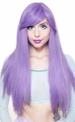 Rockstar Wigs Beauty Lolita Doll Hologram 12" Lavender Wig