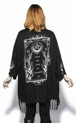 BlackCraft Love Me Like My Demons Do Kimono Clothing