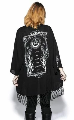 BlackCraft Love Me Like My Demons Do Kimono Clothing
