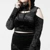 Killstar Clothing Lowkey Velvet Top