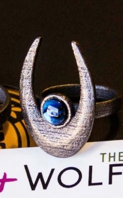 Rogue & Wolf Lupus Midi Ring In Slate Steel