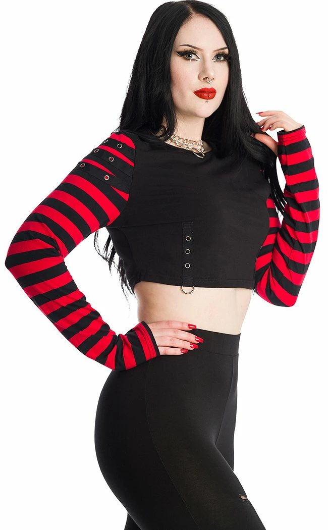 Banned Apparel Lycoris Top | Red Clothing 4 Banned Apparel Lycoris Top | Red Clothing